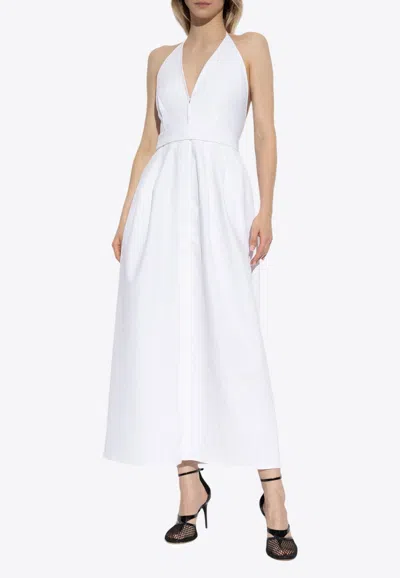 Max Mara Ancona Gabardine Halterneck Midi Dress