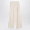 Max Mara Ivory Wide Leg Pants In Viscose Knit Women