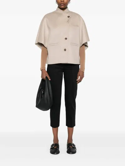 Max Mara Andalo Cape In Sand In Multi