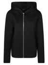 Max Mara Andorra Zip Sweatshirt Scuba In Black