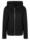Max Mara Andorra Zip Sweatshirt Scuba In Black