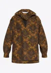 Max Mara Anemone Wool Jacquard Blouse In Brown