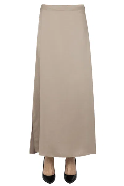Max Mara Angelo Satin Skirt In Brown