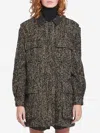 Max Mara Long-sleeved Casual Jacket In Brown