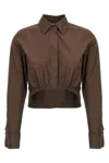 Max Mara Cropped Collared Shirt Elasticated Hem