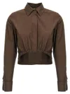Max Mara Cropped Collared Shirt Elasticated Hem