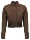 Max Mara Cropped Collared Shirt Elasticated Hem