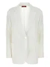 Max Mara Giacca Angizia In Lino Bianco  Donna In White