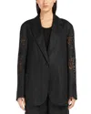Max Mara Studio Angizia Embroidered Oversized Jacket In Black