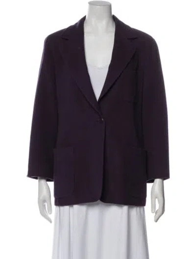 Pre-owned Max Mara Angora Blazer In Purple