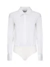 Max Mara Collared Bodysuit With Cuffed Long Sleeves