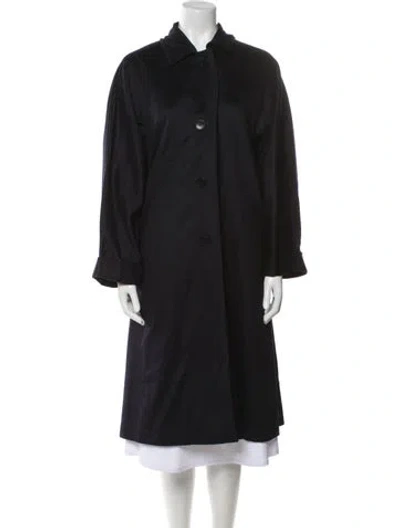 Pre-owned Max Mara Angora Coat In Black