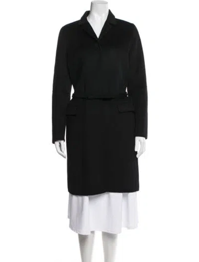 Pre-owned Max Mara Angora Coat In Gray