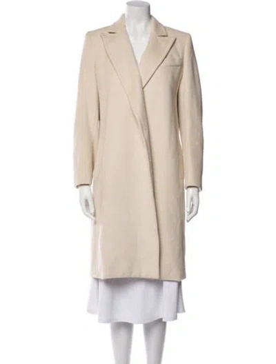 Pre-owned Max Mara Angora Coat In Neutral