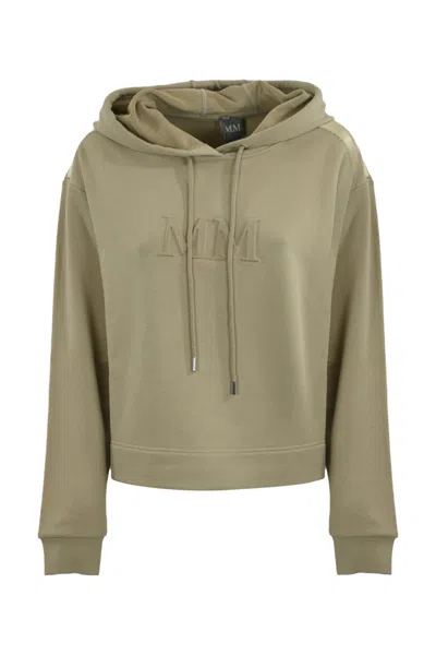 Max Mara Angora Cotton Sweatshirt In Sabbia
