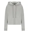 Max Mara Angora Grey Hoodie In Gray