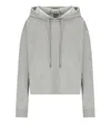 Max Mara Angora Grey Hoodie In Gray