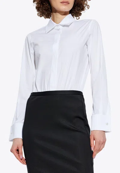 Max Mara Angora Long-sleeved Shirt Bodysuit