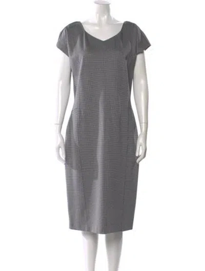 Pre-owned Max Mara Angora Midi Length Dress In Blue