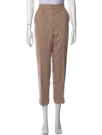 Pre-owned Max Mara Angora Straight Leg Pants In Pink