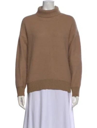 Pre-owned Max Mara Angora Turtleneck Sweater In Neutral