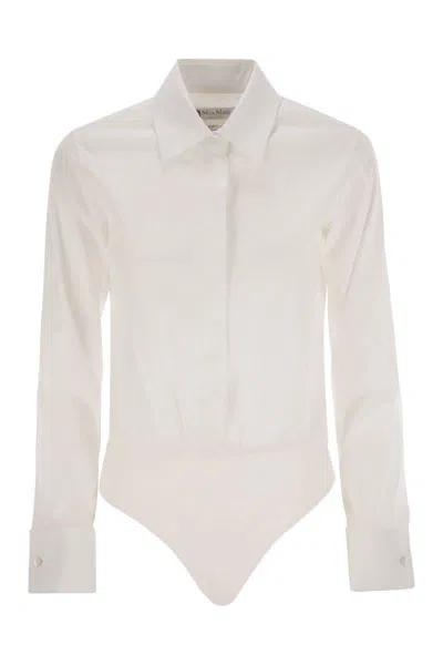 Max Mara Angora1234 - Stretch Cotton Shirt In White