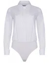 Max Mara Angora1234 Bodysuit Collared Shirt With Long Sleeves