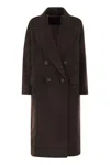 Max Mara Angus - Men's Oversized Coat In Cashmere, Alpaca And Wool In Brown