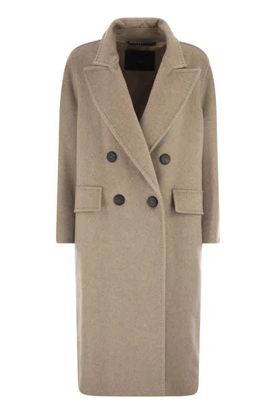 Max Mara Angus - Men's Oversized Coat In Cashmere, Alpaca And Wool In Brown
