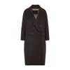 Max Mara Double-breasted Coat In Brown