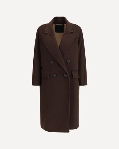 Max Mara Angus Coat In Brown
