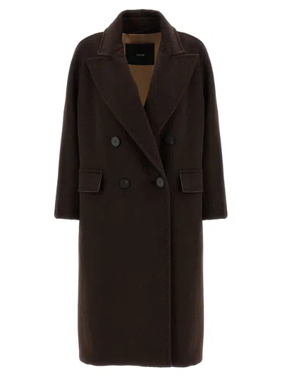 Max Mara 'angus' Coat In Brown