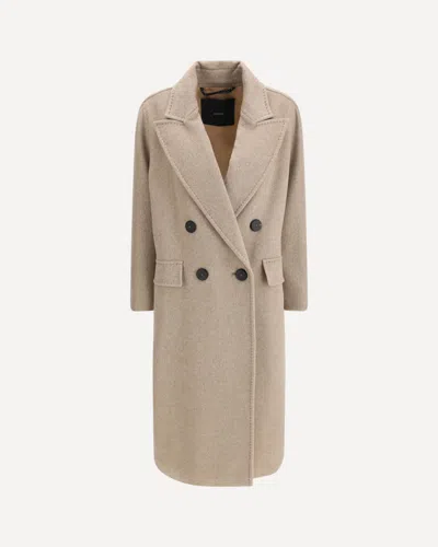 Max Mara Angus Coat In Neutral