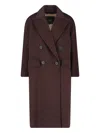 Max Mara Over Coat In Cachemire Alpaca And Wool In Brown