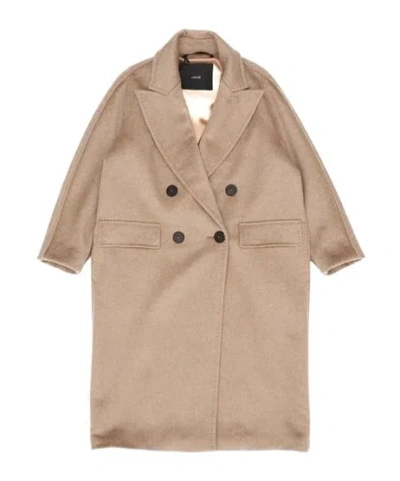 Max Mara Angus Double-breasted Oversized Coat In Brown