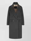 Max Mara Angus Jacket Button Detailing Flap Pockets In Black