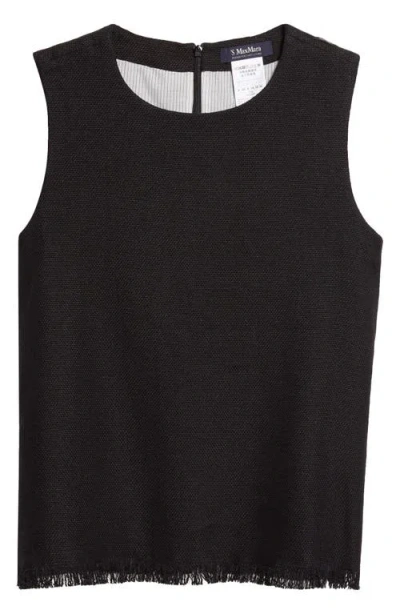 Max Mara Anika Sleeveless Top In Black