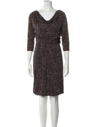 Pre-owned Max Mara Animal Print Coat In Black
