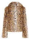 Max Mara Giacca Uta In Ecopelliccia Leopardata In Brown