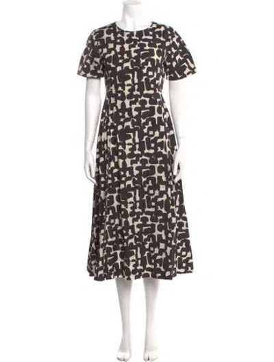 Pre-owned Max Mara Animal Print Long Dress W/ Tags In Black