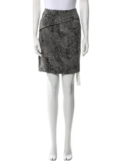 Pre-owned Max Mara Animal Print Mini Skirt In Blue