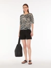 Max Mara Animal-print Organza Jumper In Ivory