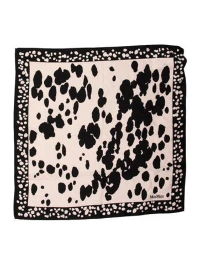Pre-owned Max Mara Animal Print Scarf In Black