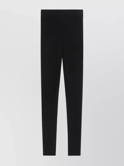 Max Mara Ankle Length Stretch Fit Trousers In Black