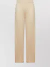 Max Mara Ankle Length Wide Leg Trousers In Neutral