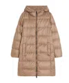 Max Mara Anorak Midi De Tela Técnica Impermeable In Brown