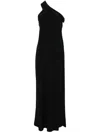 Max Mara Maxi Dress With Satin Neckline 'anta In Black