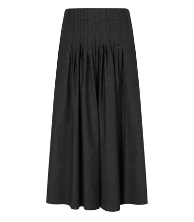 Max Mara Anthracite Ovest Grey Skirt In Black