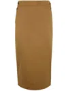 Max Mara Cresta Antidrop Cotton Skirt In Brown