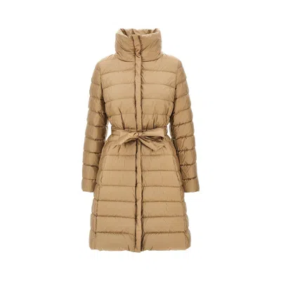 Max Mara Antidrop Polyester Down Jacket In Beige
